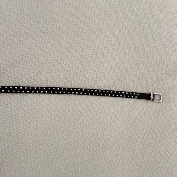 Madewell Western Black Belt with Silver Studs